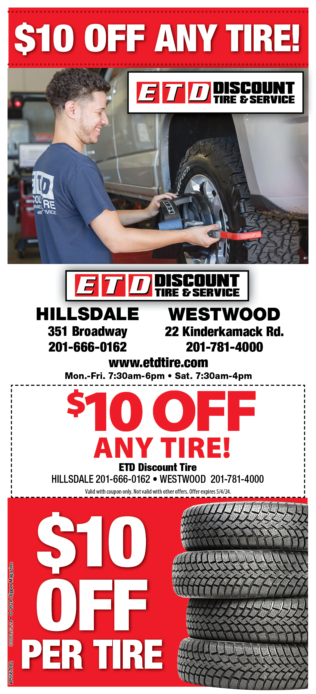 ETD DISCOUNT TIRE SERVICE Coupons Deals Hackensack NJ