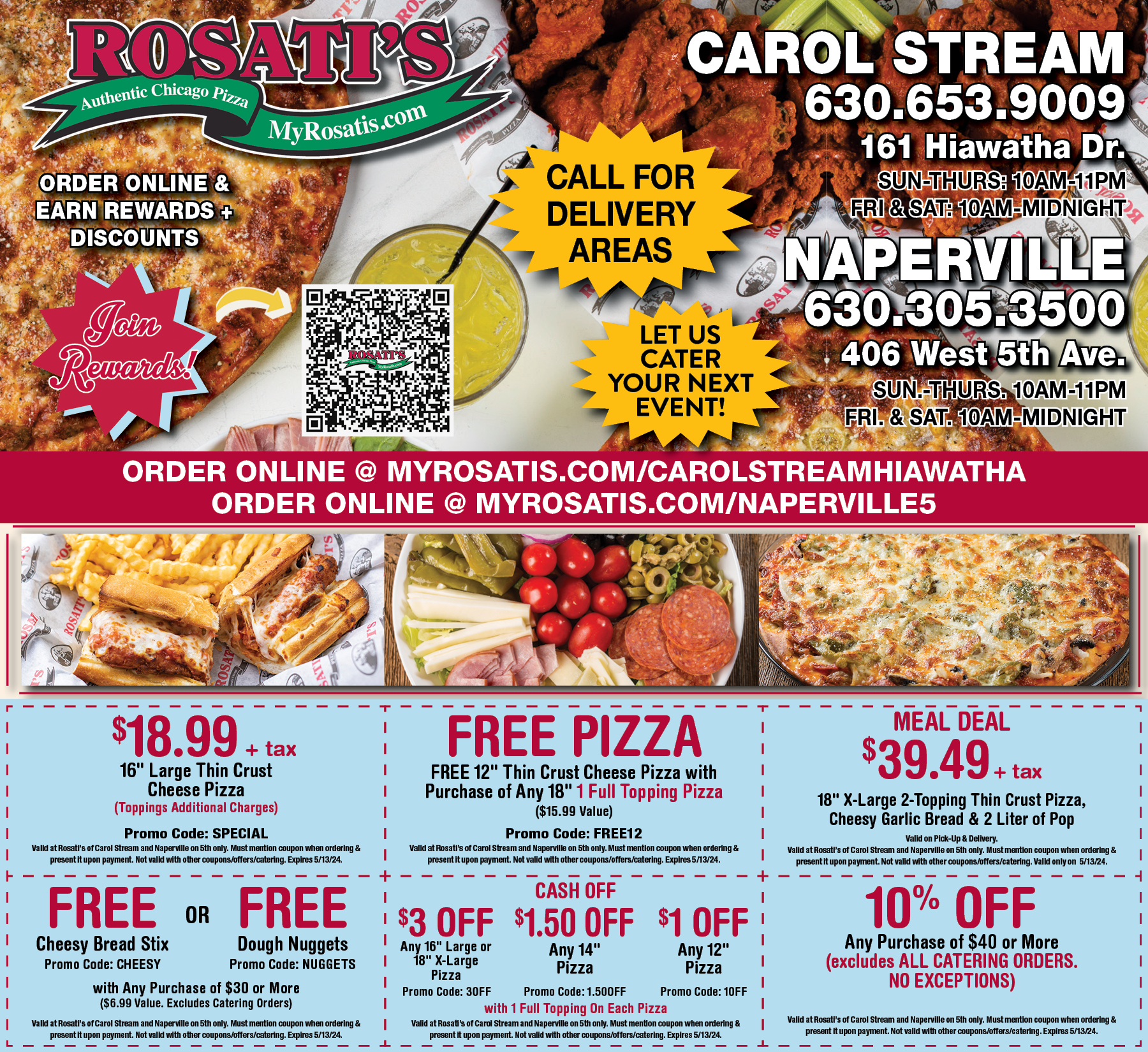 Coupons for online rosati's pizza