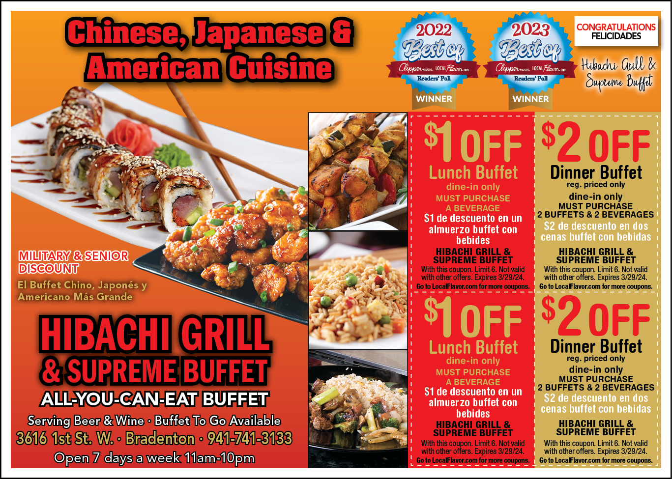 Hibachi buffet outlet coupon