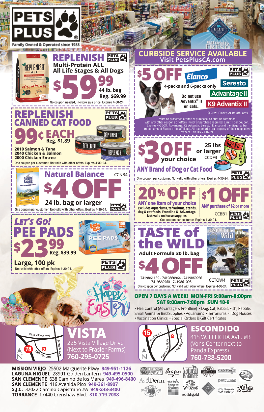 Pets Plus Coupons Deals Vista CA