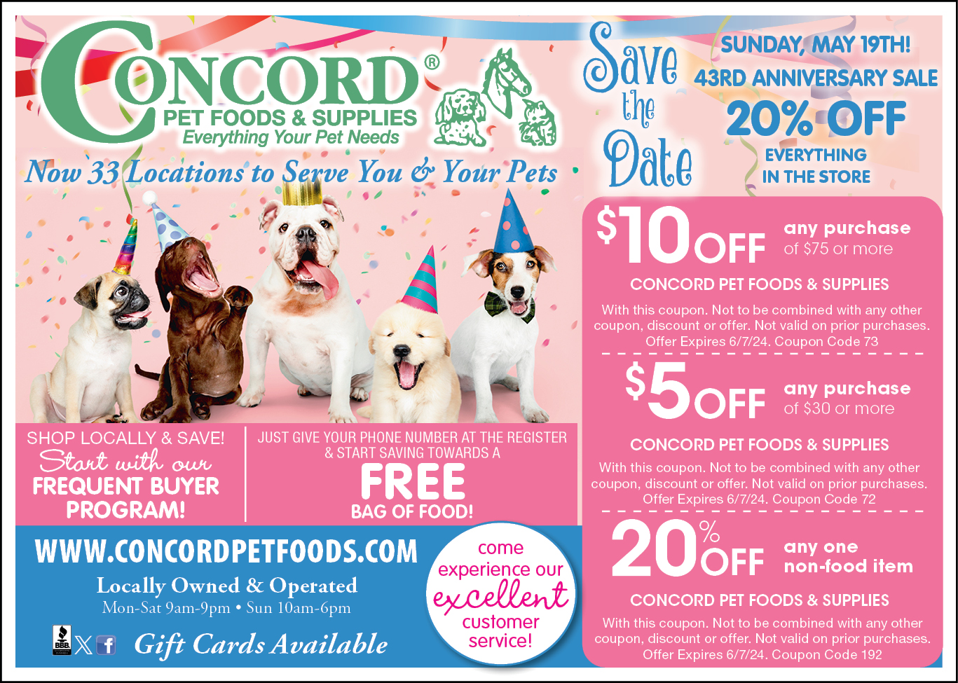 Concord Pet Foods Supplies Coupons Deals Del Rio TX