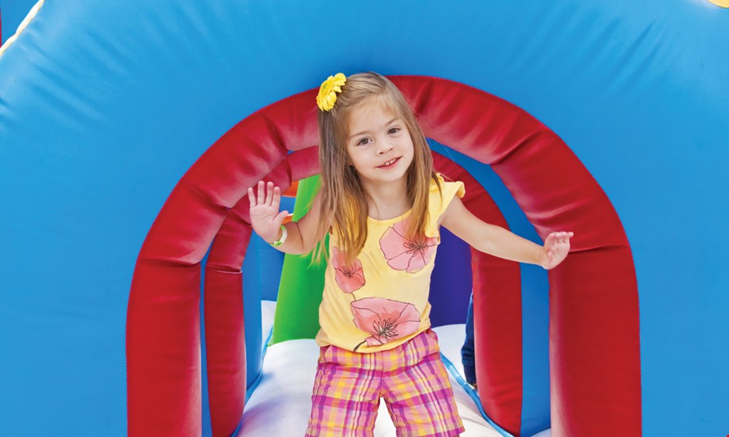 Product image for Pump It Up $25 For A 2-Hour Family Jump Package Including 2 Child Admissions, 1 Lg Pizza, 2-Liter Pop & 2 Dippin' Dots (Reg. $50)